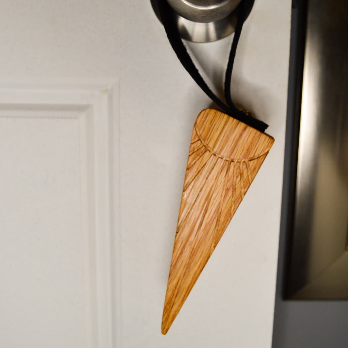 Handmade Door Stops With Carved Patternsvegan Leather Etsy