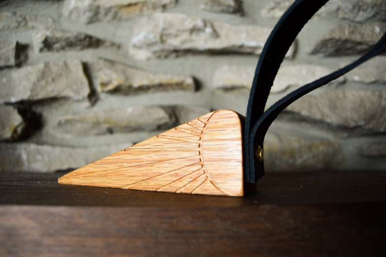 Handmade Door Stops With Carved Patternsvegan Leather Etsy