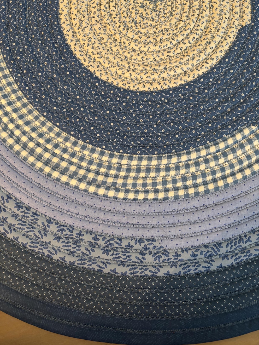 Handmade Cotton Jelly Roll Rug, 35.5