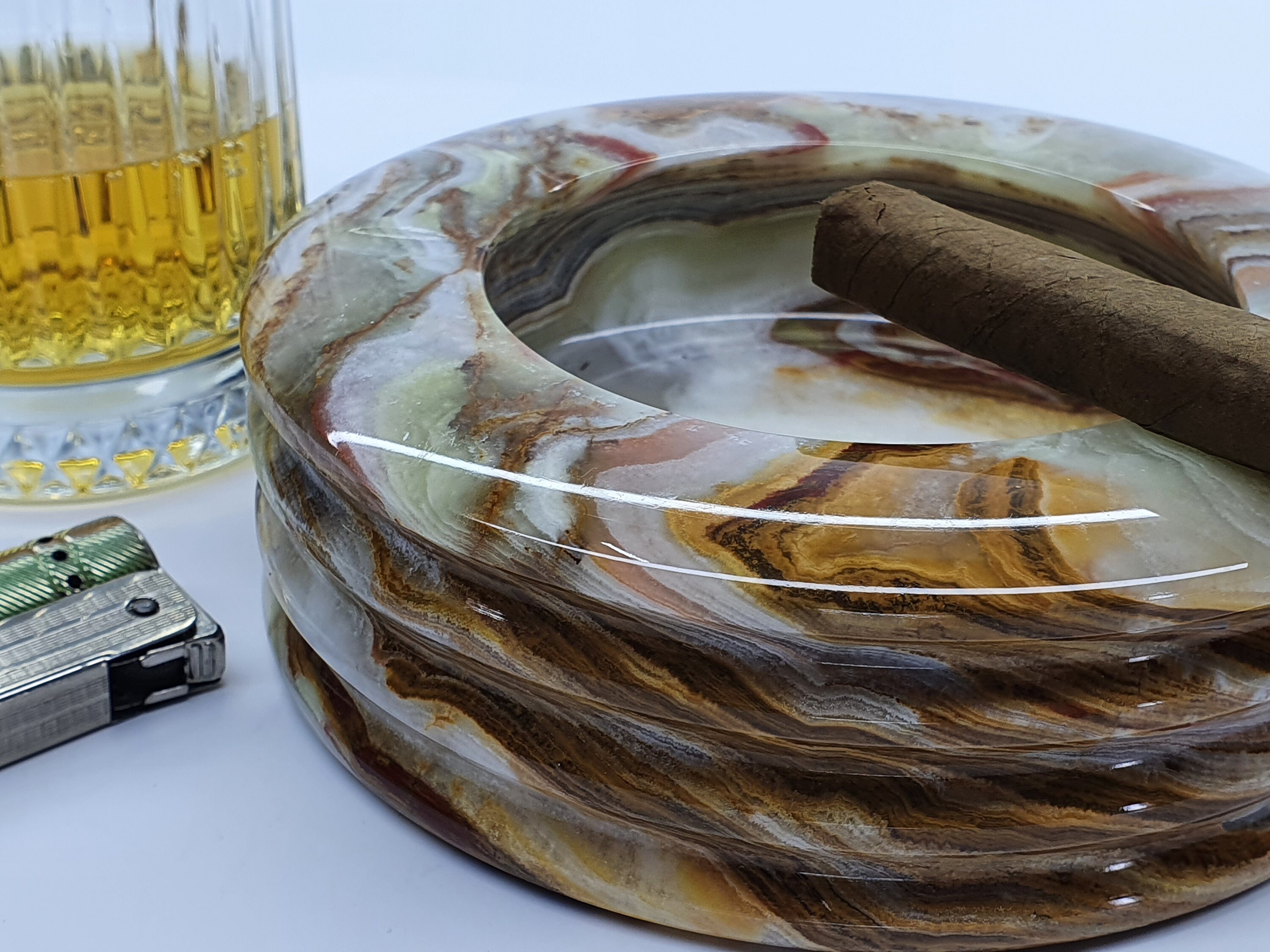 Ashtray Onyx ashtray Marble ashtray Onyx cigar box Etsy