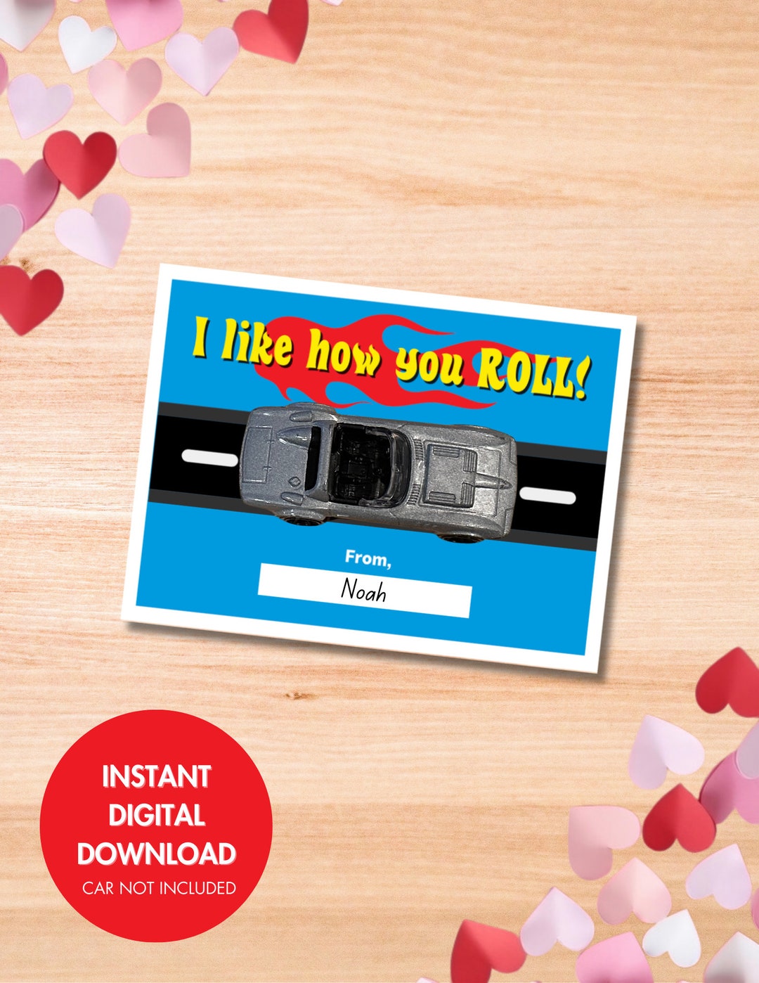 Hot Wheels Cars Valentine's Day Cards for Kids | 6 Classroom Valentine ...