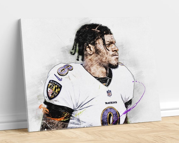 Buy Lamar Jackson Poster Baltimore Ravens Hand Drawn Poster Canvas Online  in India 