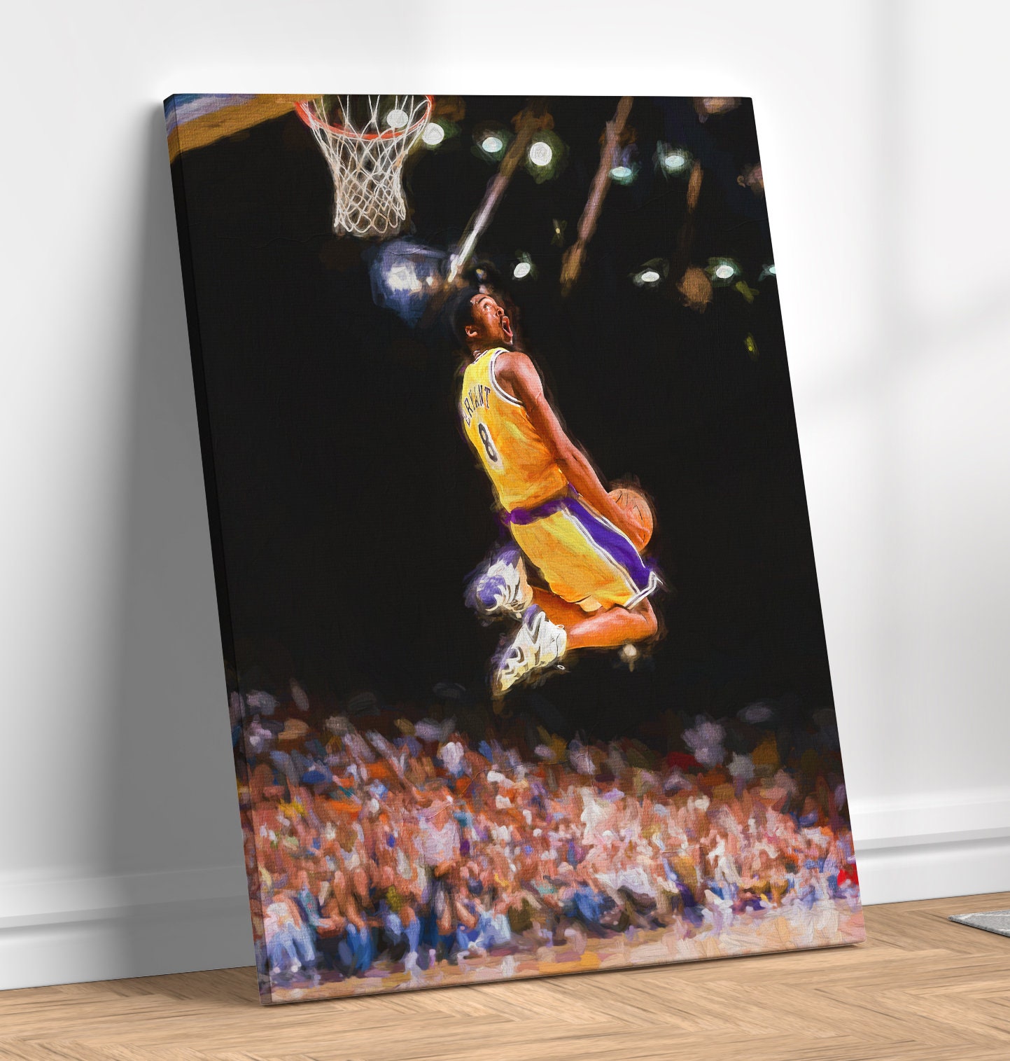 Kobe Bryant Poster Quotes Wall Art,Canvas Prints Lakers Poster Basketball  Player