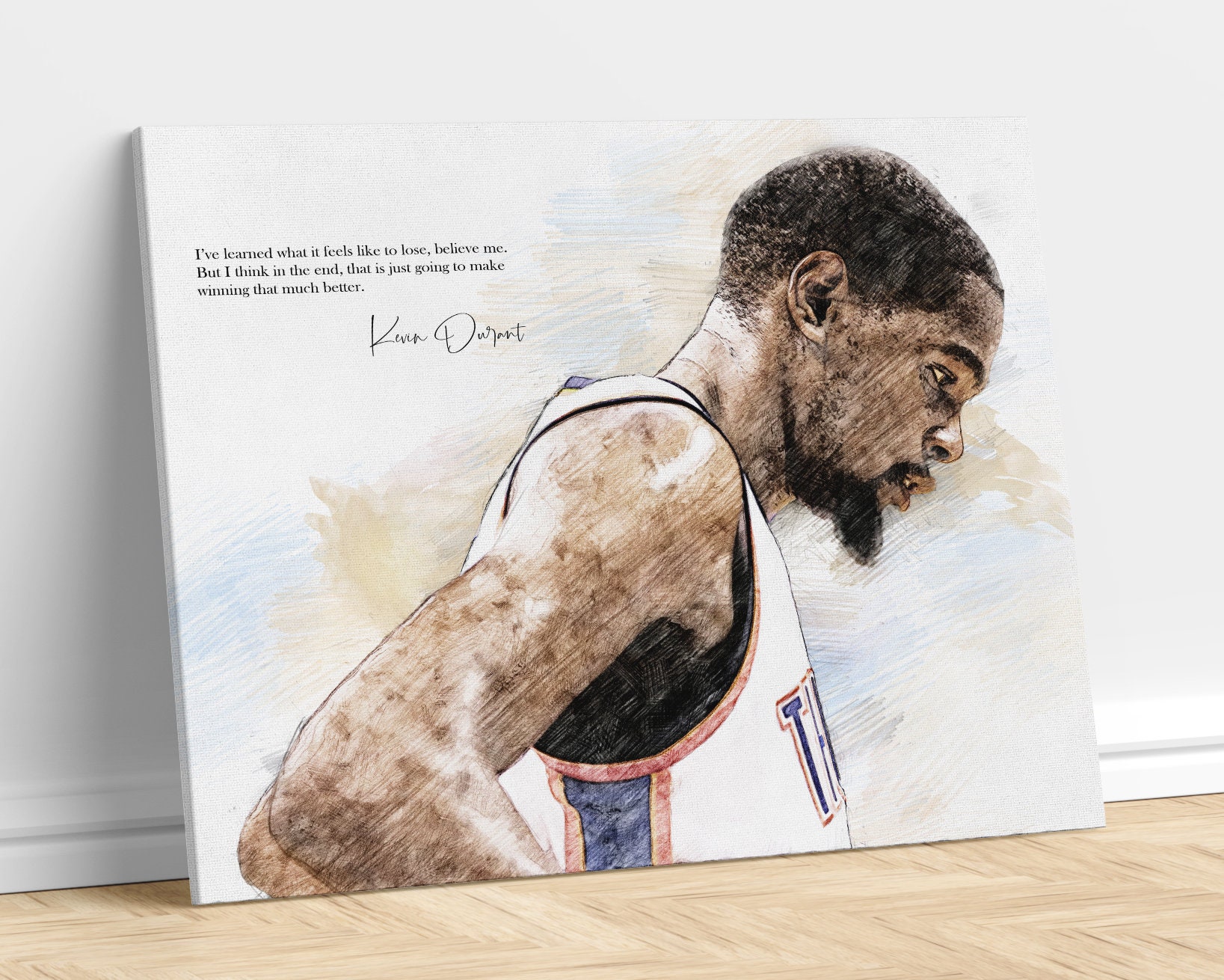 Kevin Durant Poster Hand Drawn Poster Canvas Art Print Man - Etsy