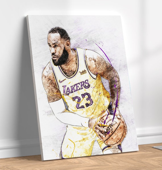 How to Draw Lebron James - Los Angeles Lakers Art 