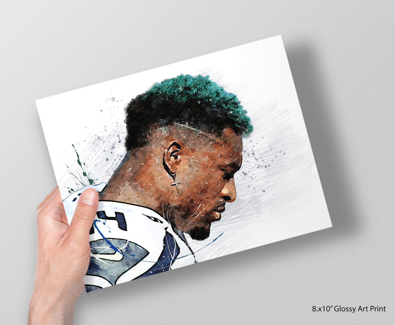 DK Metcalf 2 Poster Seattle Seahawks Hand Drawn Poster Canvas Etsy