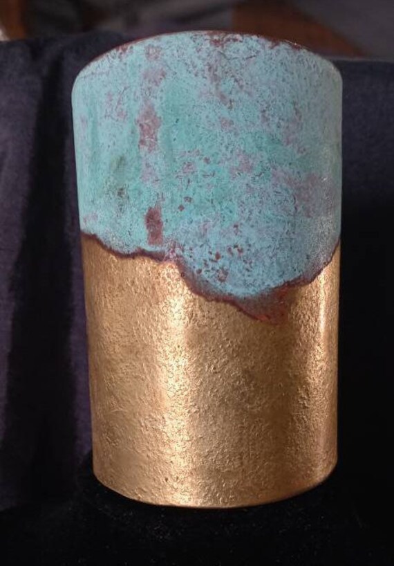 Sabilia Patina and Brass Cuff Bracelet