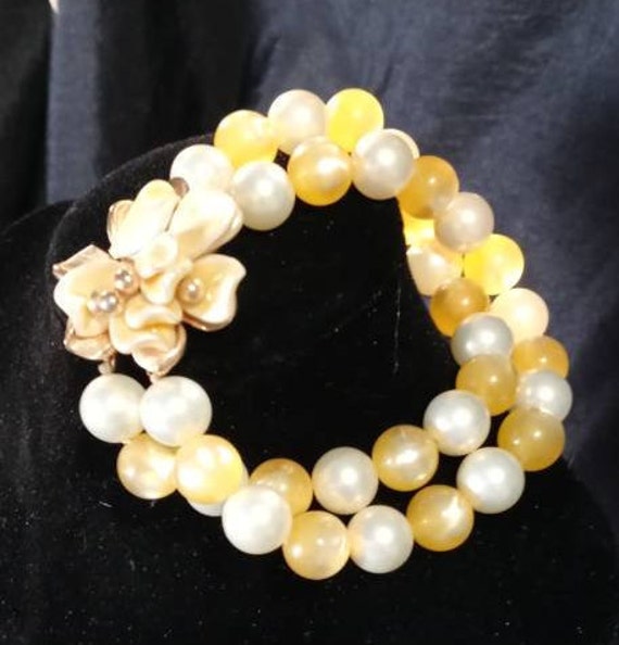 Marvella Bead and Flower Bracelet - image 1