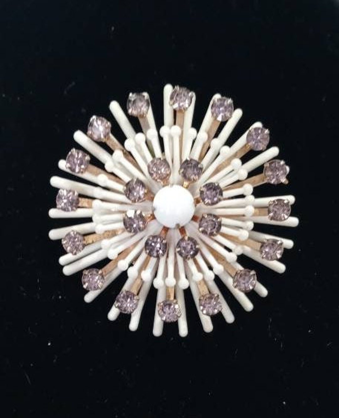 【新品、本物、当店在庫だから安心】 1950's Rare Vintage Etsy - Brooch Atomic Plastic White その他