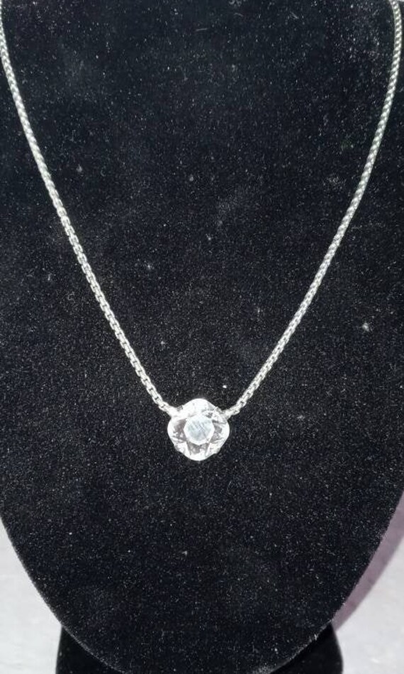 Sabika Classic Swarovski Solitaire Necklace