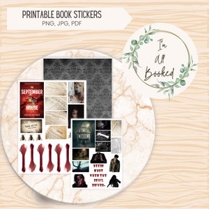The September House stickers Book Stickers Aesthetic Stickers Aesthetic Book Stickers Reading Journal Stickers Reading Journal Print & Cut