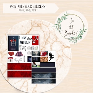 If He Had Been With Me, Printable Stickers, Journal Stickers, Book Journal, Reading Journal, planner Stickers, Bookish Gifts, Cricut