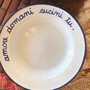 hand decorated dishes