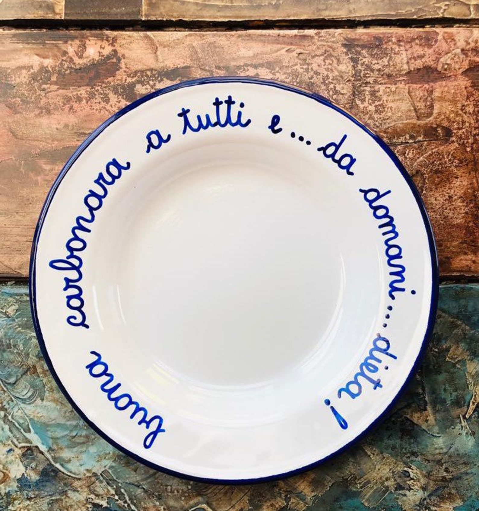 Set De 2 Plats De Service Radicchio – Céramique Italienne Faite Main – 23x15 Cm