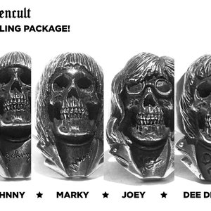 The RAMONES Rings Bundling Package (Rock n Roll Ring • Skull Iconic Ring)