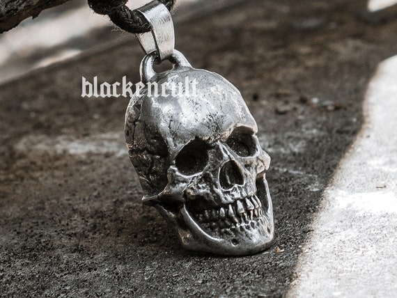 GALHARD Anhänger Handmodellierter Gothic Anhänger 925 Silber und Gold Totenkopf  Anhänger -  Österreich