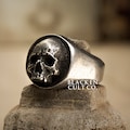 OBLIVION Ring (Handmade Gothic Ring • 925 Silver & Gold Skull Ring) product logo