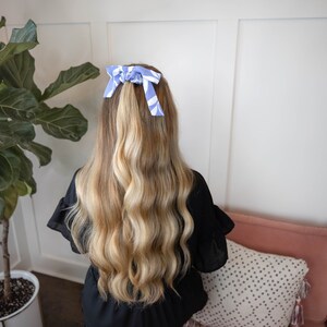 Blue Floral Hair Scrunchie, Hair Tie, Hair Scarf, Floral Print Hair, Hair Accessory, Hair Scrunchie, Hair Band