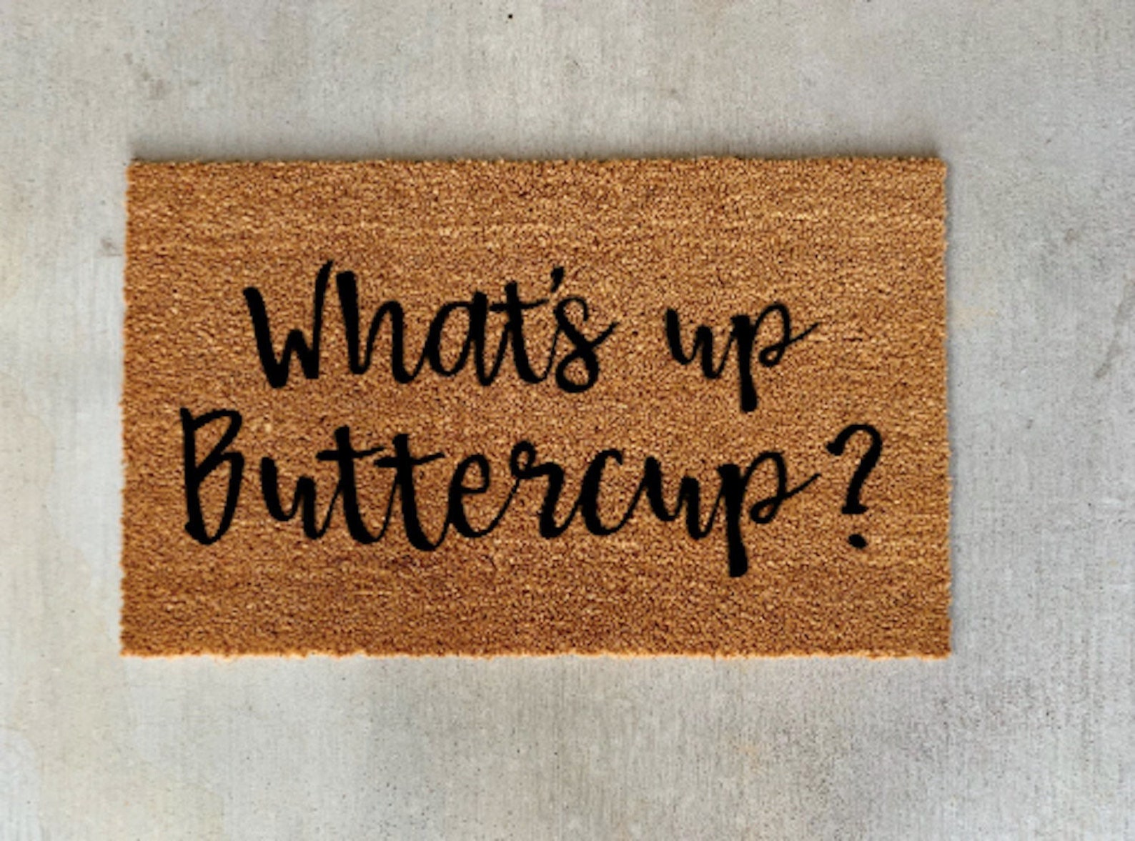 Whats up Buttercup Doormat Mat Home Decor Cute Etsy