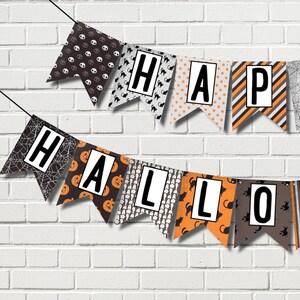 Happy Halloween banner, Halloween party decor, Halloween decorations, digital banner for Halloween party, party decorations, DIY party