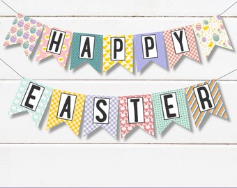 Easter Banner Printable, Digital Download, Easter Decor, Easter Decorations, Instant Download, Easter Party Ideas, Easter party, Spring