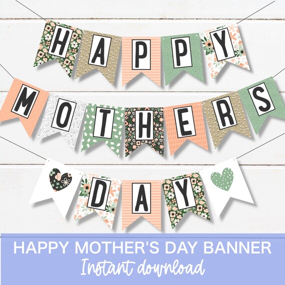 Happy mothers day hotsell banner party city