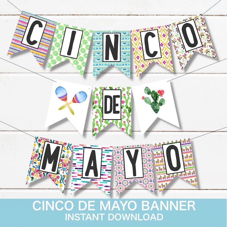 Cinco De Mayo Banner Cinco De Mayo Decorations Fiesta Decorations