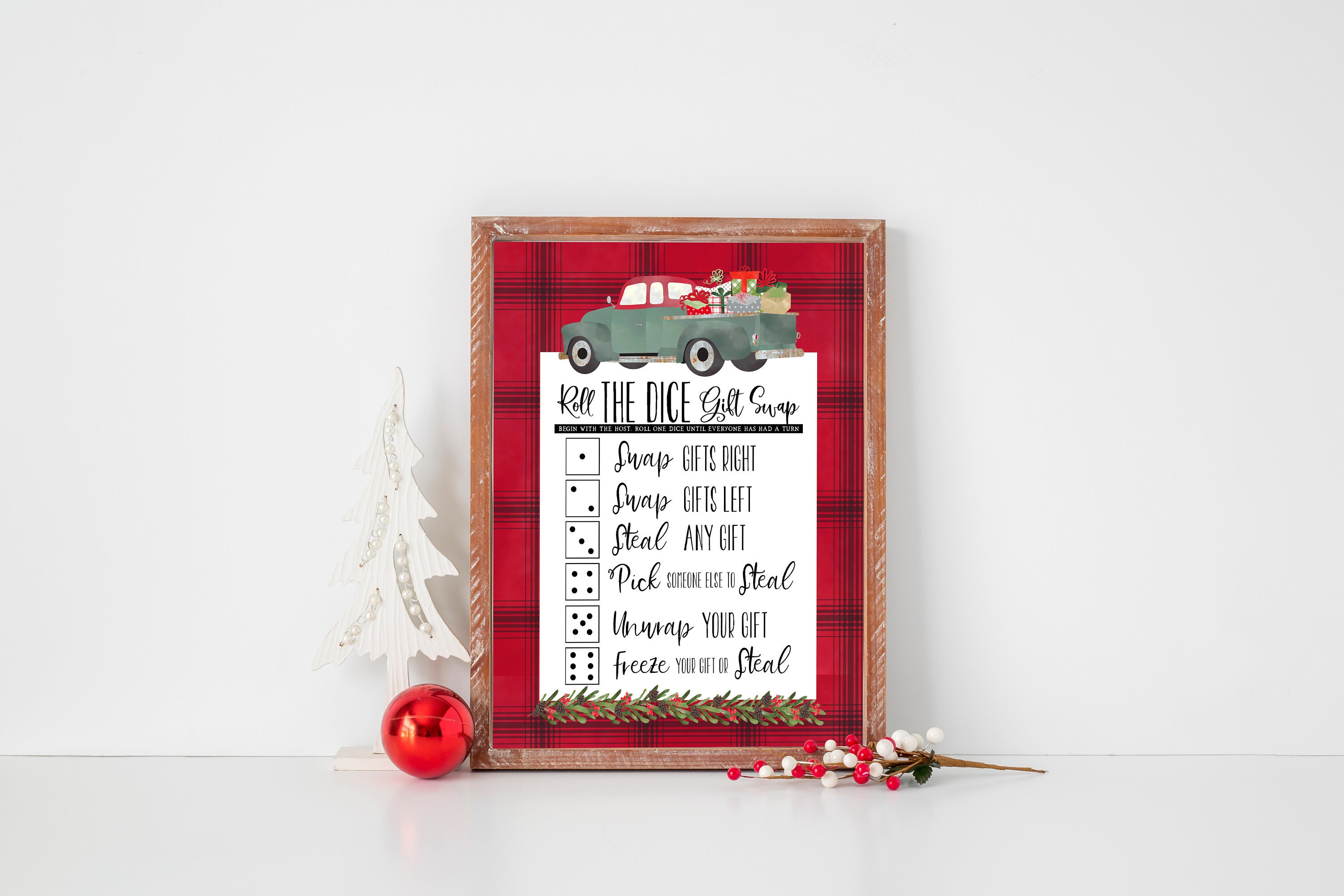 Christmas Gift Exchange Dice Game INSTANT DOWNLOAD Christmas Party