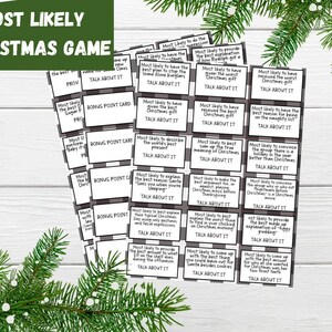 Most Likely Christmas Edition Game INSTANT DOWNLOAD - Christmas Party Games - Holiday party game ideas - Digital download - Most Likely Game