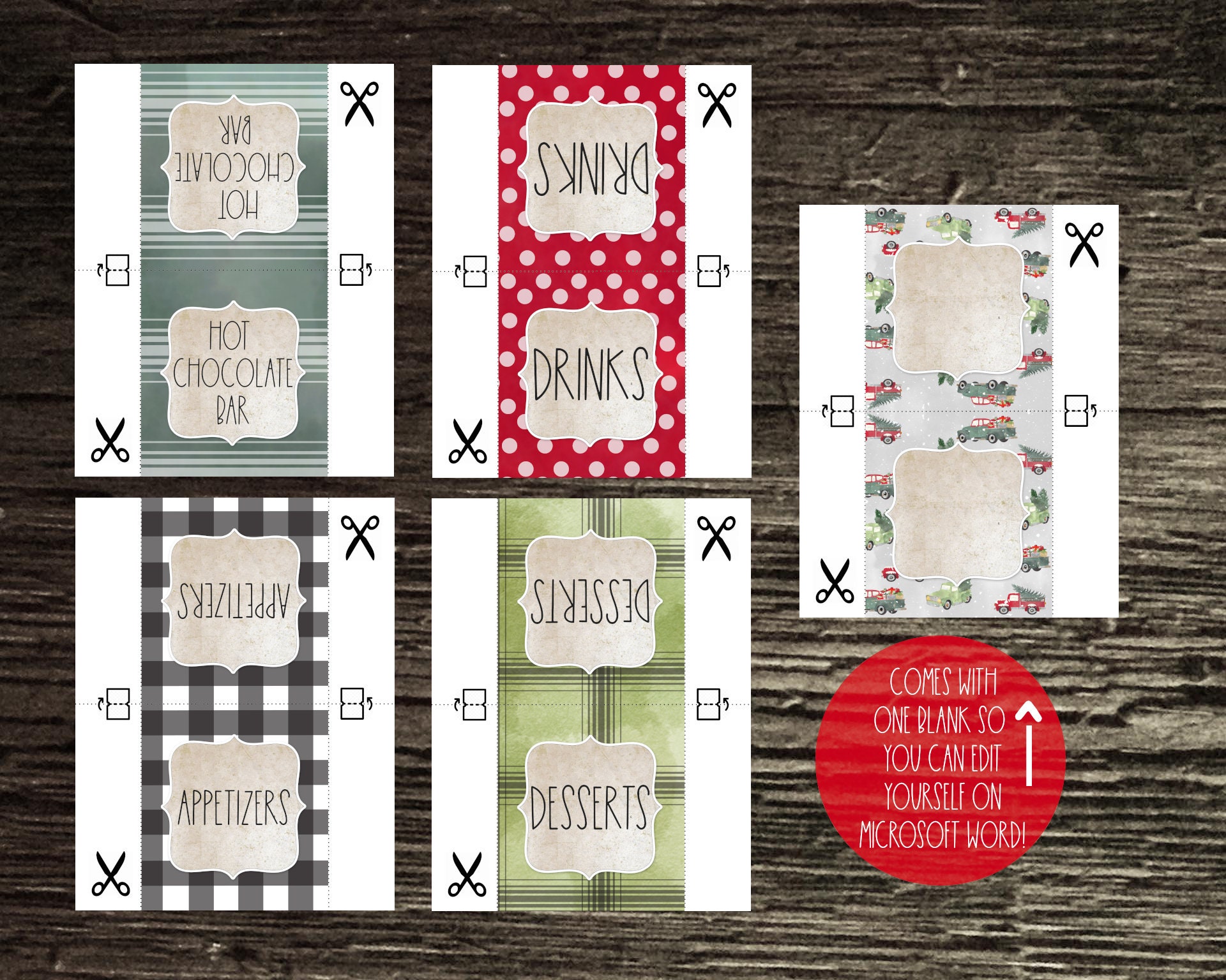 Party Food Labels Printable Food Labels Christmas Party - Etsy Australia