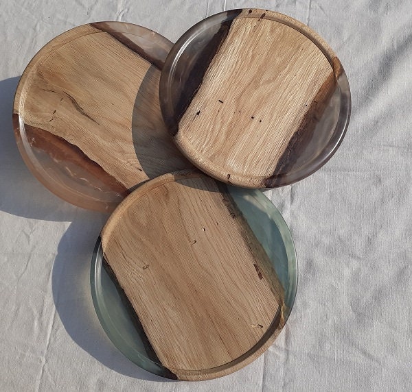 Assiette bois/ Résine