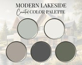 Modern Lakeside Color Palette - Modern Lake House - Modern Lake House Paint Colors - Modern Lake Vacation Home - Lake House Colors