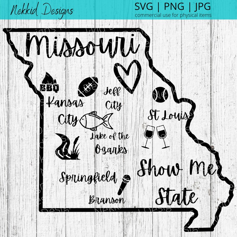 Missouri Love SVG State SVG Svg Files for Cricut Etsy