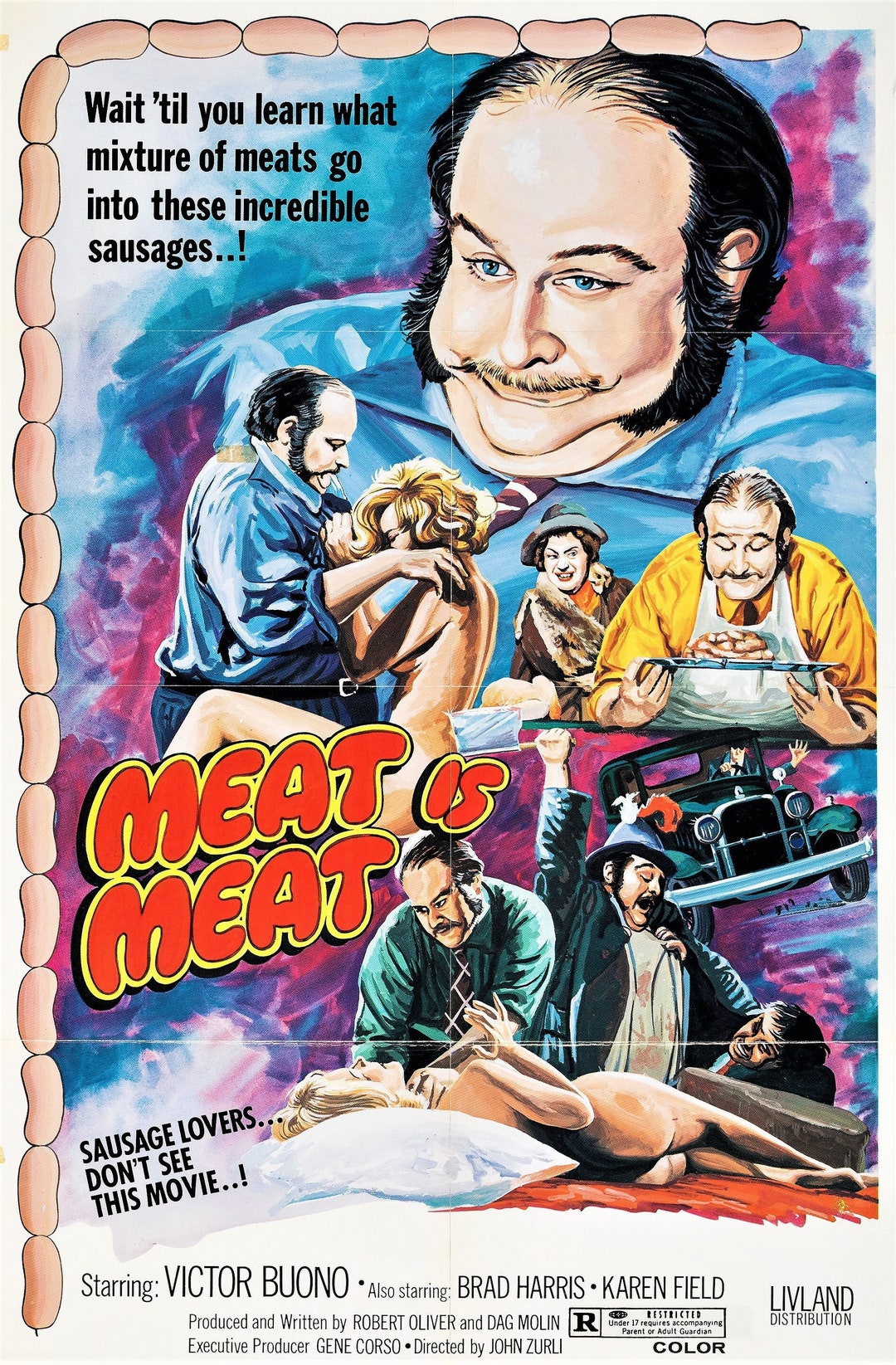 The Mad Butcher livland, 1974 Retro Movie Poster, Restored, High