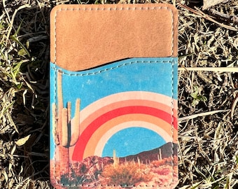western Phone Wallet, Wester Phone Caddy, Wester Credit Card Holder, Card Holder, Retro Card Hold, Retro Card Caddy, Card Caddy, Case