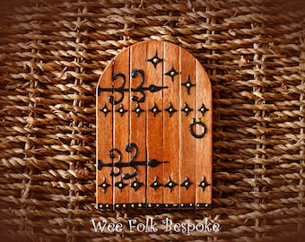 Fairy Door Series Fancy Wooden Fairy Door Wall Decal 10 tall x 5 wide