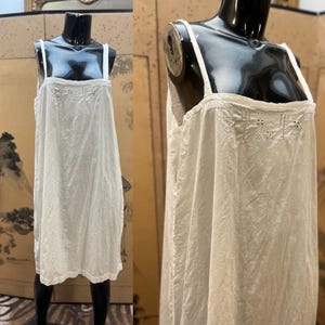 French Cotton White Slip Dress