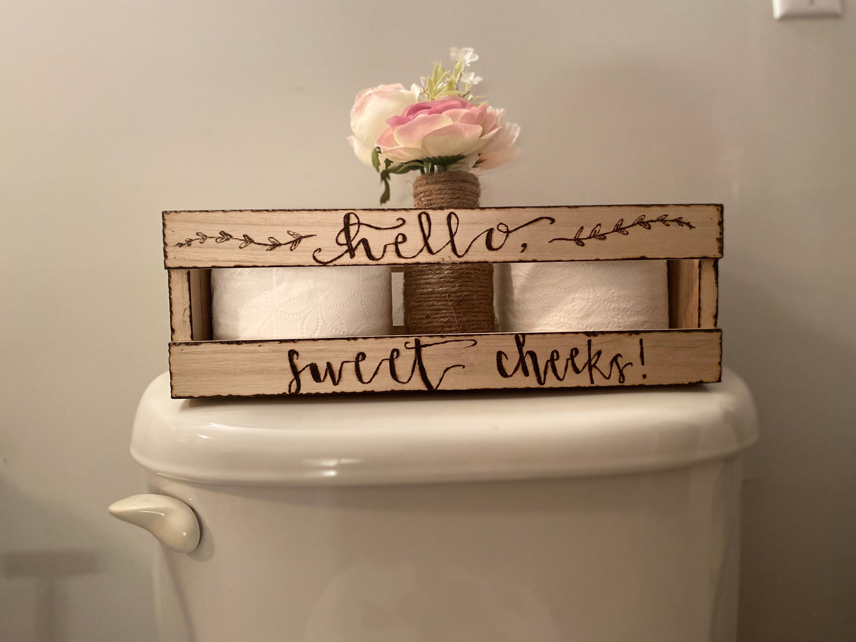 Farmhouse Toilet Paper Holder Etsy