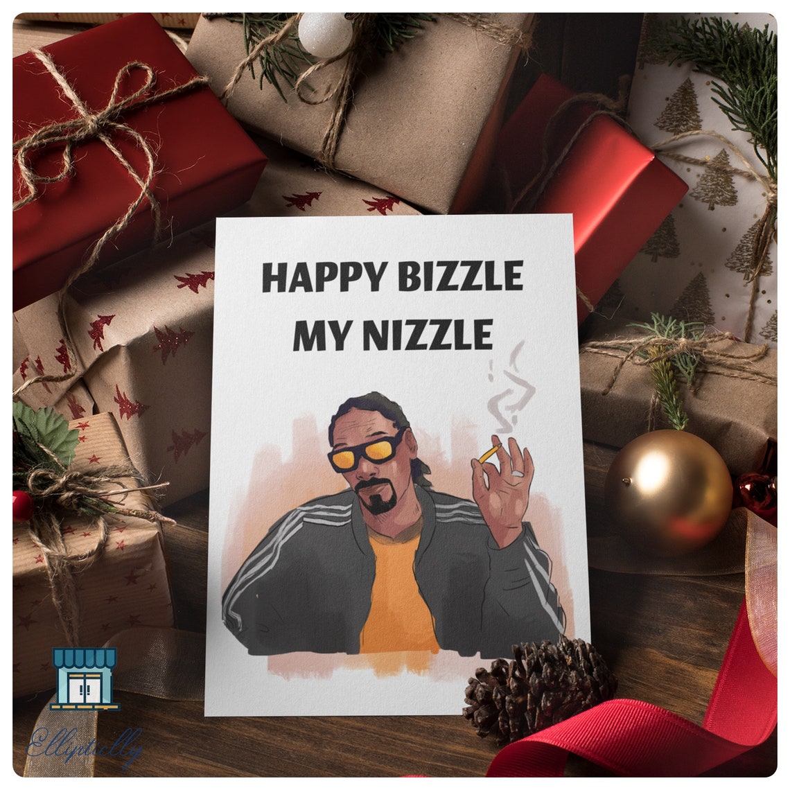 Snoop Dogg Birthday Card Happy Bizzle My Nizzle Birthday Card | Etsy