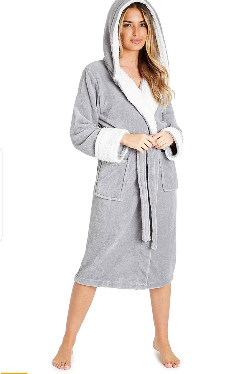 Design Curacao Fluffy Dressing Gown Womens Uk
