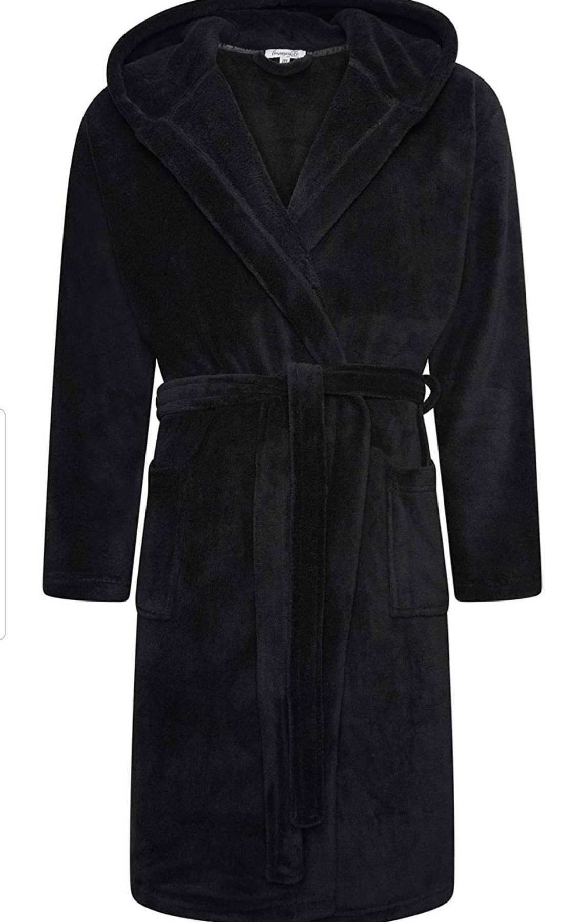 Mens Luxury Soft Coral Fleece Hooded Dressing Gown Robe Etsy