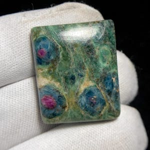Elegance Natural Ruby Fuchsite Cabochon, Ruby Zoisite Hand Polished Gemstone, Loose Gemstone For Jewelry Making, 55.5ct, 27 x 22 x 7MM.