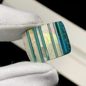 Striking Ancient Roman Glass, Beautiful Multi Flashing Glass, 19x15x3mm, 7.50 carat, Unique Beauty To Ancient Roman Glass Artifacts Today.