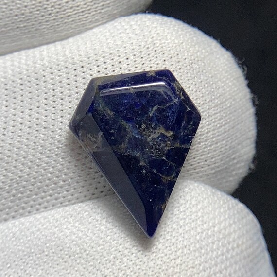 Premium Quality Natural Sodalite Cabochon, Top Grade Blue Sodalite Gemstone, 15x 11 x 4 mm, 4.8 carat, Loose Stone For Making Jewelry.