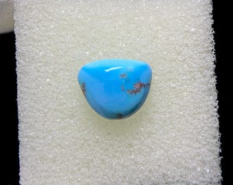 Premium Quality Golden Hill Turquoise Cabochon, Elegance Brown & Sky Blue Color From Kazakhstan, 2.1ct, 10 x 8 x 3MM, Loose Gemstone.