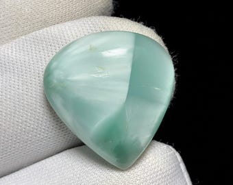 Cabujón de hemimorfita chatoyant verde ángel, piedra preciosa verde natural, 18,1 ct, 24 x 22 x 5 MM, piedra suelta para joyería.
