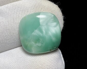 Cabujón de hemimorfita chatoyant verde ángel, piedra preciosa verde natural, 16,2 ct, 19 x 19 x 5 MM, piedra suelta para joyería.