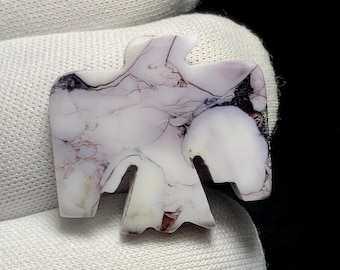 Cabochon blanc buffle turquoise : pierre précieuse ovale de 19 carats