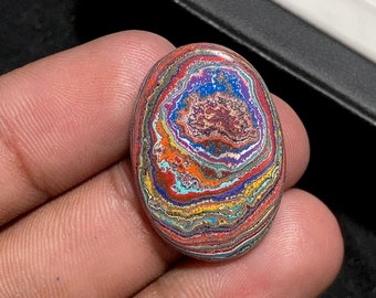 Top Grade Fordite Oval Cabochon, Beautiful Designer Stone, 28 x 20 x 3mm,7.7 ct, Multi Colour Fordite Gemstone Loose Stone