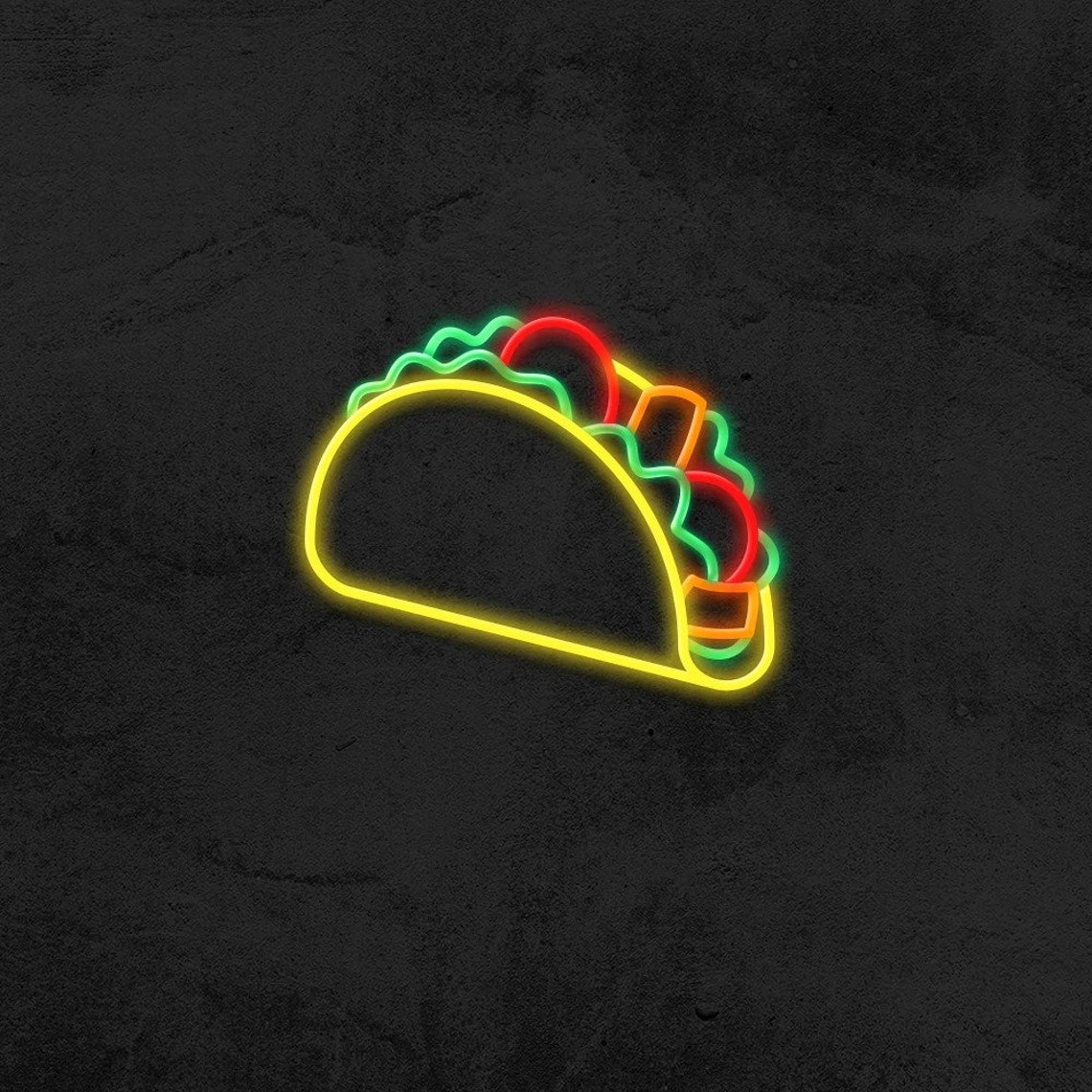 Taco Neon Sign Taco Wall Decor Burrito Led Sign Etsy